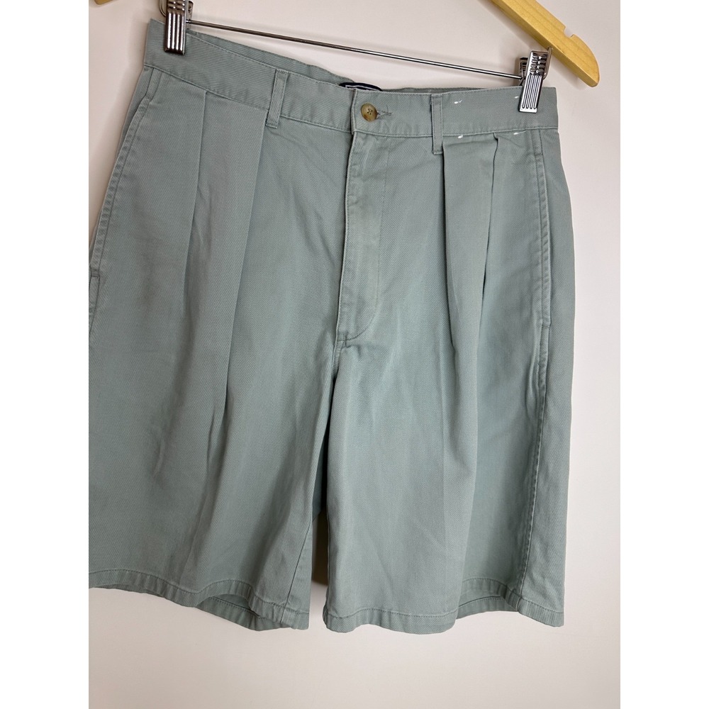 Polo Ralph Lauren Sage Green Pleated Chino Shorts Cotton Twill Relaxed - Picture 5 of 15